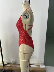 Sexy Women's Lingerie Babydoll Sleepwear Underwear Lace One Piece Nightwear Red