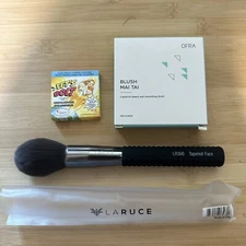 OFRA Cosmetics Blush in Mai Tai Full Size, highlighter And Brush