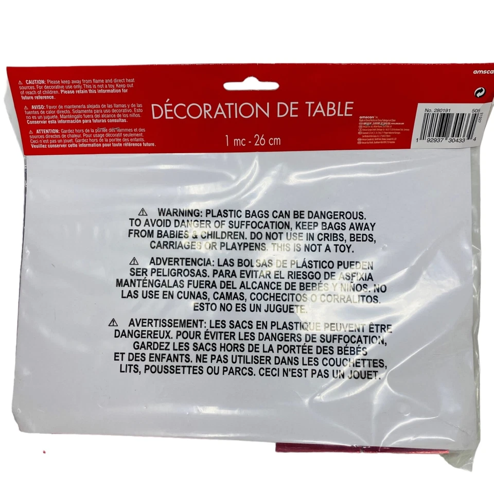 Valentines Table Decorations Red Hearts Foil Centerpiece 6 7/8" x 10 1/4" - Image 2 of 2