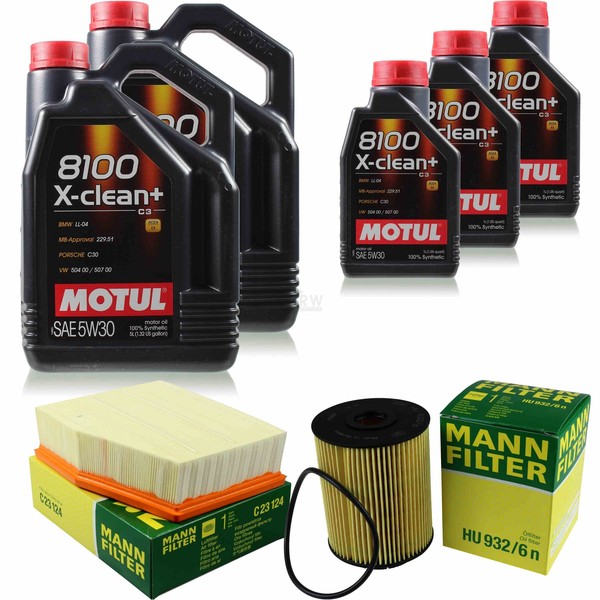 Mann Inspektionspaket 13L Motul X-Clean 5W-30 FüR Vw Phaeton 6.0 W12 4Motion-image