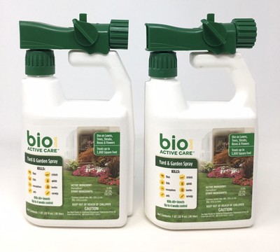 Lot of (2) BioSpot Active Care Yard & Garden Spray 32 oz Ea., Kills 40