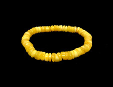 Amber Bracelet Gift Egg Yolk Yellow Natural Baltic Amber Beads Jewelry 7,6g 1672