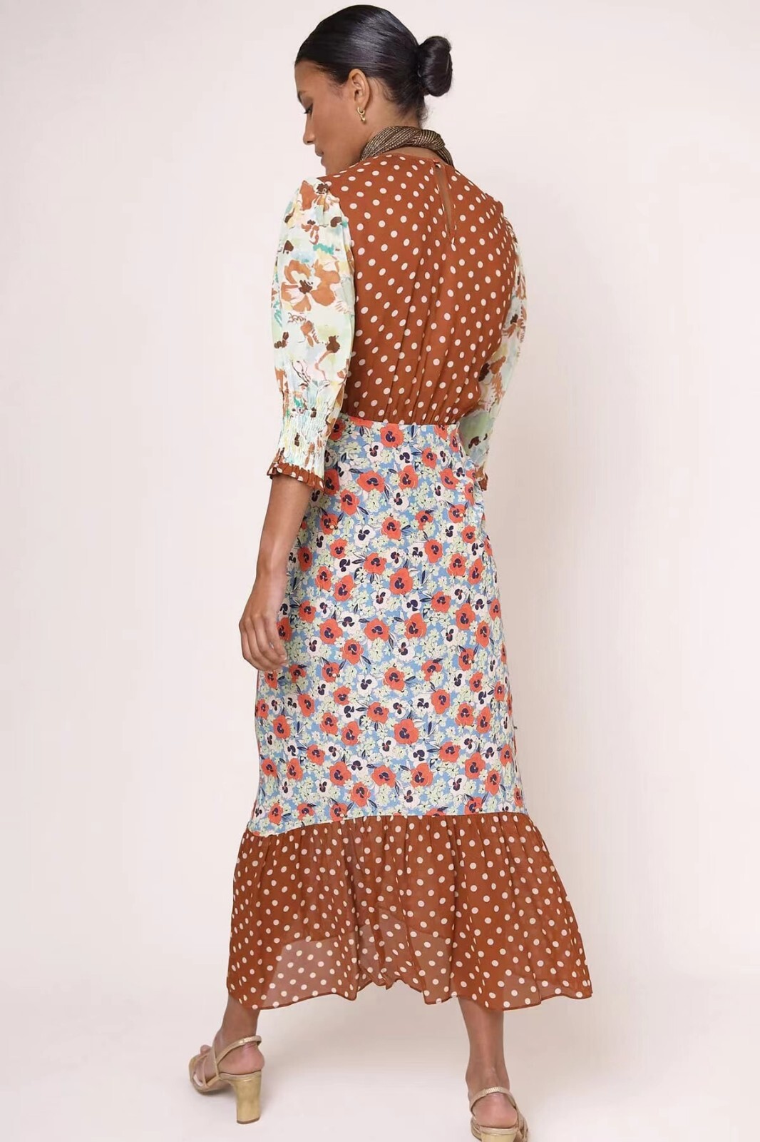 New Rixo Saffron Polka Dot Red Pansy Floral Dress Sz XS S M L XL 3XL eBay