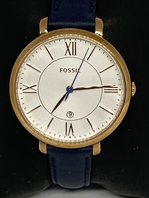 Fossil ES4140 Women\'s Gold Tone Watch Roman Numeral Leather Date Quartz FOSSIL ES4140 Women main image 2
