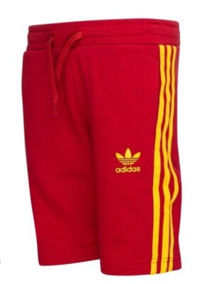 adidas Originals 3 Stripe FB Nations Shorts Soccer Spain Red Gold Small  HL9414 | eBay
