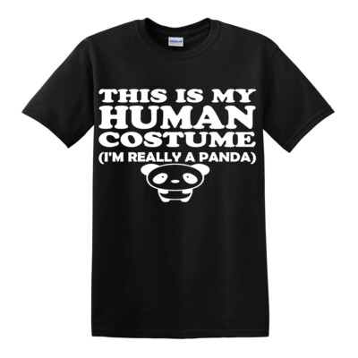 T-Shirt This Is My Human Kostüm Ich bin wirklich ein Panda lustig Bär Party Geschenk Witz