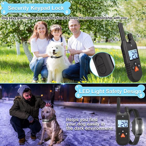 1000M Elektroschock Pet Dog Training E-Halsband Anti-Bark Obedience Stromschlag - Bild 11 von 20
