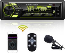 Marine Bluetooth 1-Din Boat Car Multimedia Player AM FM MP3 USB Aux  Remote