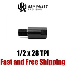 Kaw Valley Precision 1.25-inch Barrel Extender -9mm 223 Barrel Extension 12x28