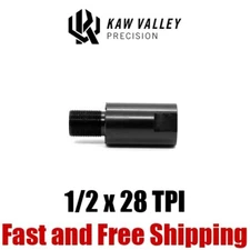 Kaw Valley Precision 1.25-Inch Barrel Extender -9mm, 223 Barrel Extension 1/2x28