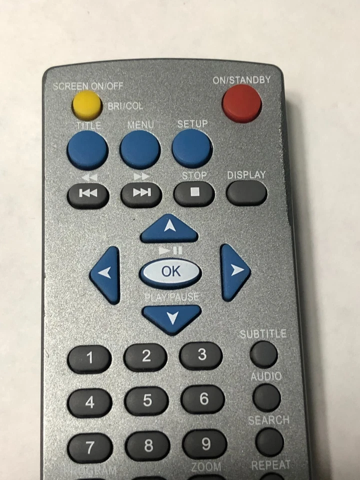 Audiovox RC-709 DVD Remote Control - Part Number RC-709 DVD Remote for Audiovox - Image 4 of 4