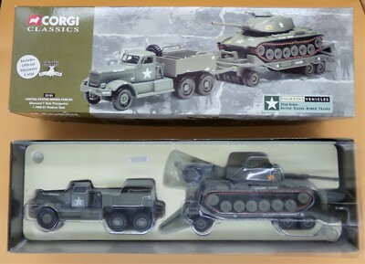 CORGI アストンDB4＆トライアンフT2＆ＭG A 1/47当時物箱付 Corgi 55101 Diamond T Tank Transporter + M60 Medium Tank - 32nd US