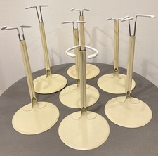 Vintage Lot of 7 Imsco Tan Metal Doll Stand Display - 12-17  Dolls 311325