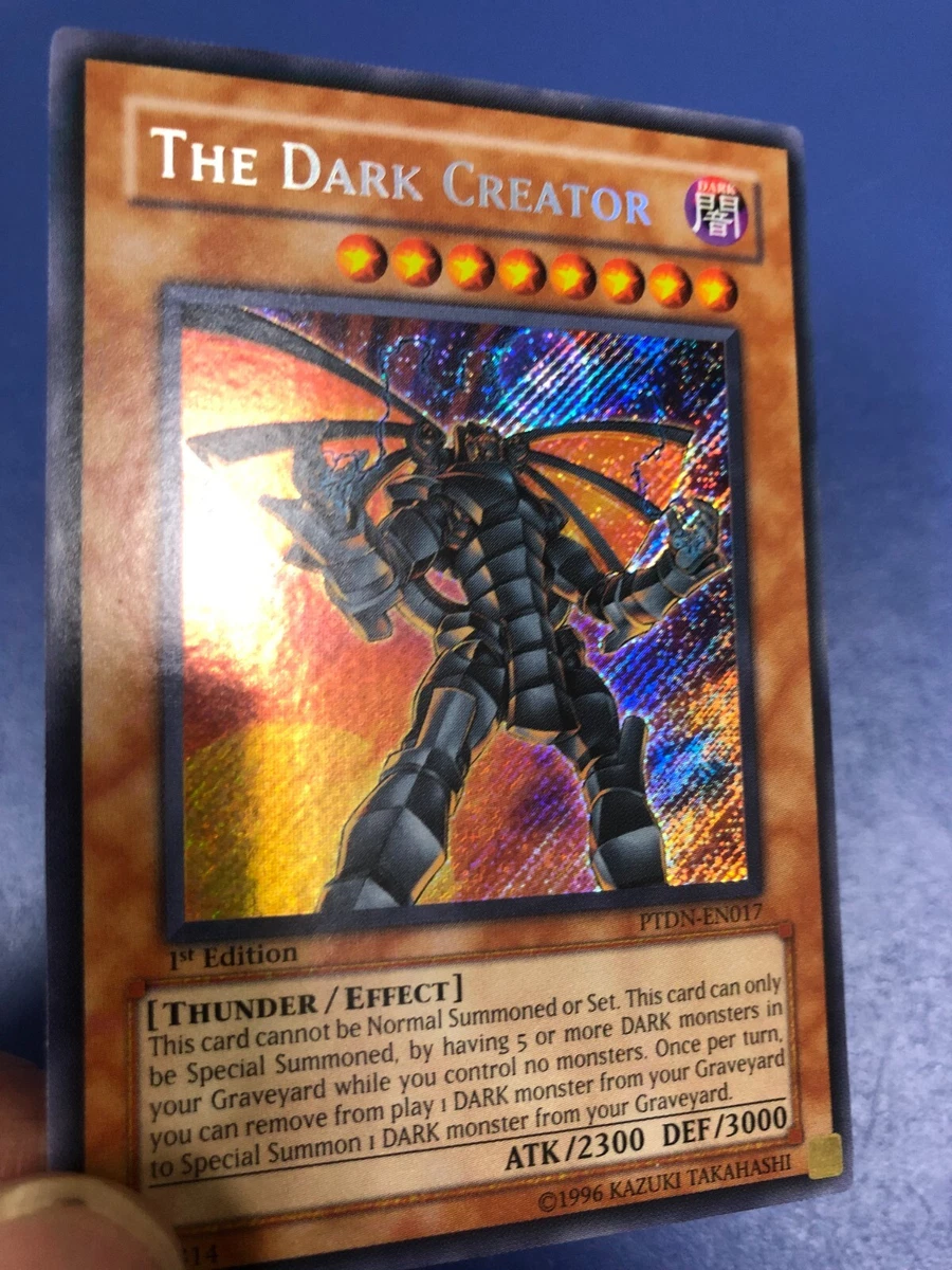 Yugioh The Dark Creator Secret Rare Phantom Darkness PTDN-EN017 1st Edition NM