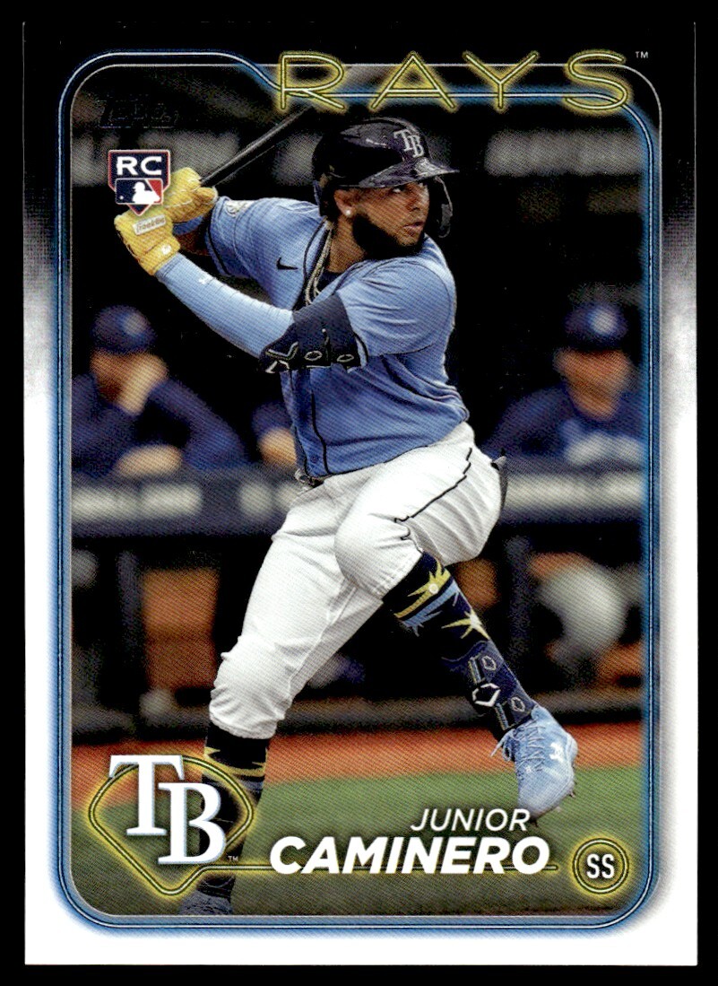 2024 Topps Baseball Card Junior Caminero RC Tampa Bay Rays #628