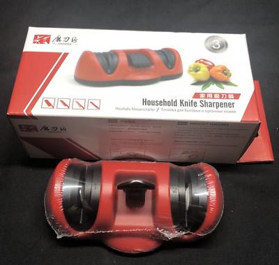 Taidea Household Knife Sharpener Two Stages New in Box Red