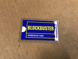 Original Blockbuster Laminated Membership Card - Blue