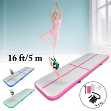 16FT Air Track Inflatable Training Tumbling Gymnastics Gym Mat with Pump
