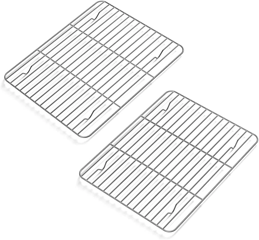 FengHuiBXG 2 Pack Cooling Rack for Baking Stainless Steel, Heavy Duty Wire Rack Baking Rack, 11.7 x 9.4 Cooling Racks for Cooking, Fits Small