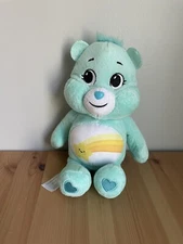 Care Bears Wish Bear Stuffed Plush Teddy Bear Mint Green Shooting Stars 10”
