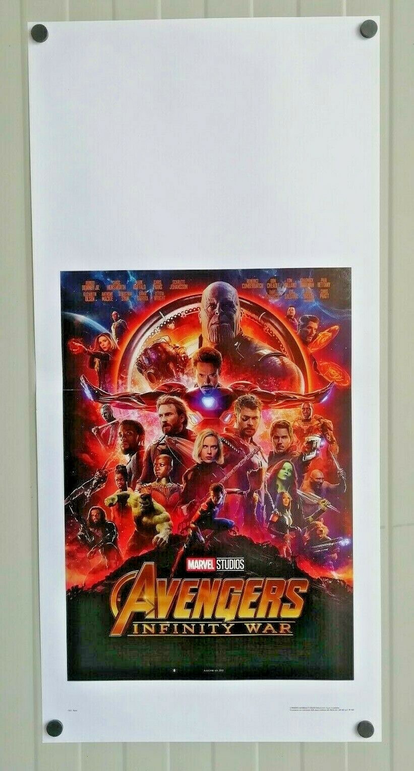 Locandina originale film Avengers: Infinity War (2018) - Regia di Anthony Russo, Joe Russo