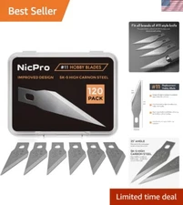 Versatile 120 PCS Art Blades Set - Durable Craft Cutting Tools in Storage Case