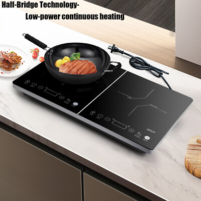 Piastra A Induzione 2 Fuochi Portatile COOKTRON 3500W - Controllo Touch E Manopola, Timer 4 Ore - Foto 8