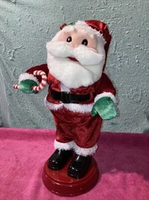 Rare Gemmy Santa Animated Dancing “Are you Ready for This” Works Spins Sings