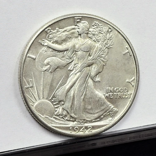 1942 Liberty Walking Half Dollar - Unc Details, Old Clean (#57015-J)