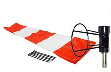 Airport Windsock Corporation 8"X36" Orange & White Windsock & Ball Bearing Frame