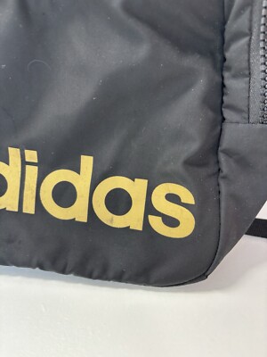 Adidas Mini backpack - black Adidas sport backpack gold lettering