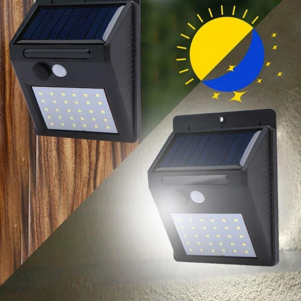 4x 20 LED Solar Power Wall Light Waterproof Outdoor PIR Motion Sensor Path Lamp - Image 2 of 4