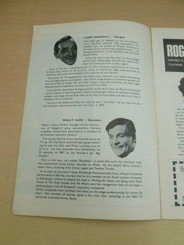 Programa de pantomima Rikki Fulton Una McLean Walter Carr Glasgow 1974 - Imagen 4 de 6