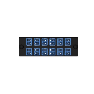 Panduit FAP12WBUDLCZ 12 Fiber LC Duplex OS2 Fiber Optic Adapter Panel Black