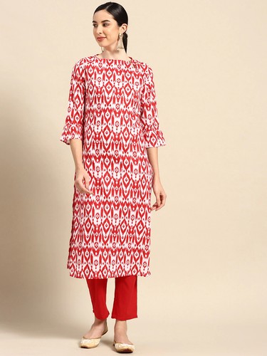 Pure Cotton Kurta Or Kurti Trousers Set 