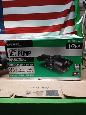 Everbilt 1/2 HP Plastic Shallow Well Jet Pump