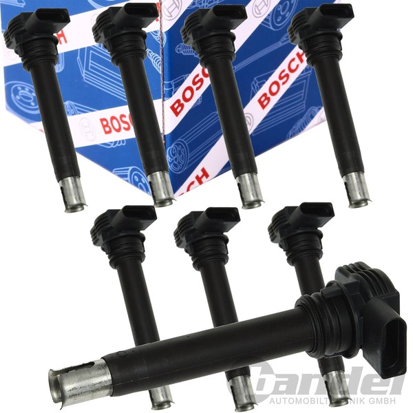 8Xbosch ZÜNdspule FüR Audi A3 A4 A5 A6 Q3 R8 TT VW Golf 5 6 Passat 3C T5 Tiguan-image