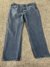 Levis 501 Jeans mens 36x28 blue straight button fly classic denim retro y2k