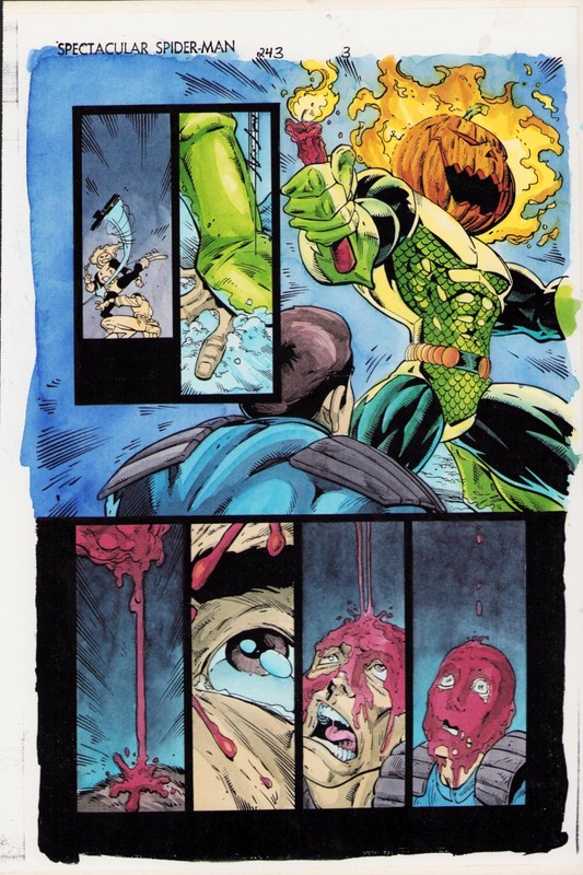SPECTACULAR SPIDER-MAN #243 PG. 3 - COLOR GUIDE - ART BY JOHN KALISZ