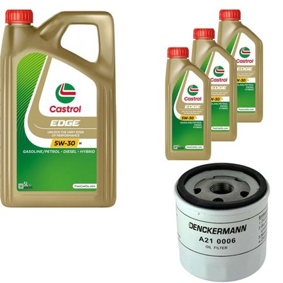 Inspektionspaket Castrol EDGE 5W-30 M Engine 8L für Ford Fiesta III 1.3