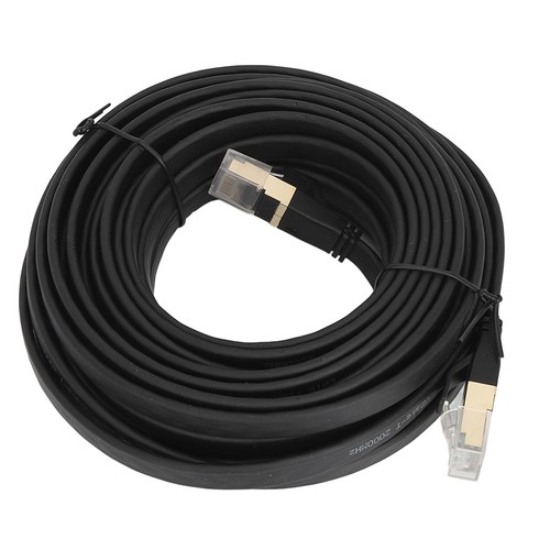 Câble Plat Blindé Cat 8 LAN Avec Connecteur RJ45 40 Gbit/s 2 000 MHz 10 Mètres - Afbeelding 12 van 12