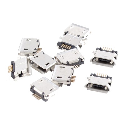 10 Pcs Mikro USB Type B Buchse Socket 180 Grad 5-Pin SMD SMT löten Jack