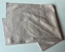 Carolina Herrera Glasses Lens Cleaner Cloth Microfibre 8inx7in Beige NEW