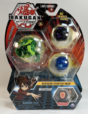 Bakugan Battle Planet Starter Pack 3-Pack Maxotaur Collectible NEW Sealed