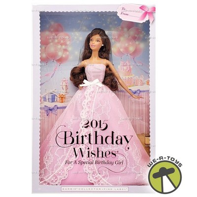 Barbie Collector 2015 Birthday Wishes Latina Doll Pink Label
