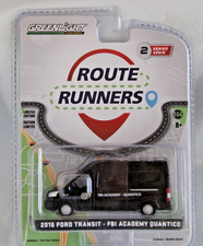 Greenlight Route Runners Black 2015 Ford Transit-FBI Academy Quantico Van
