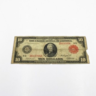 Series 1914 $10 Federal Reserve Horse Blanket Red Seal US Currency Note #C864 3