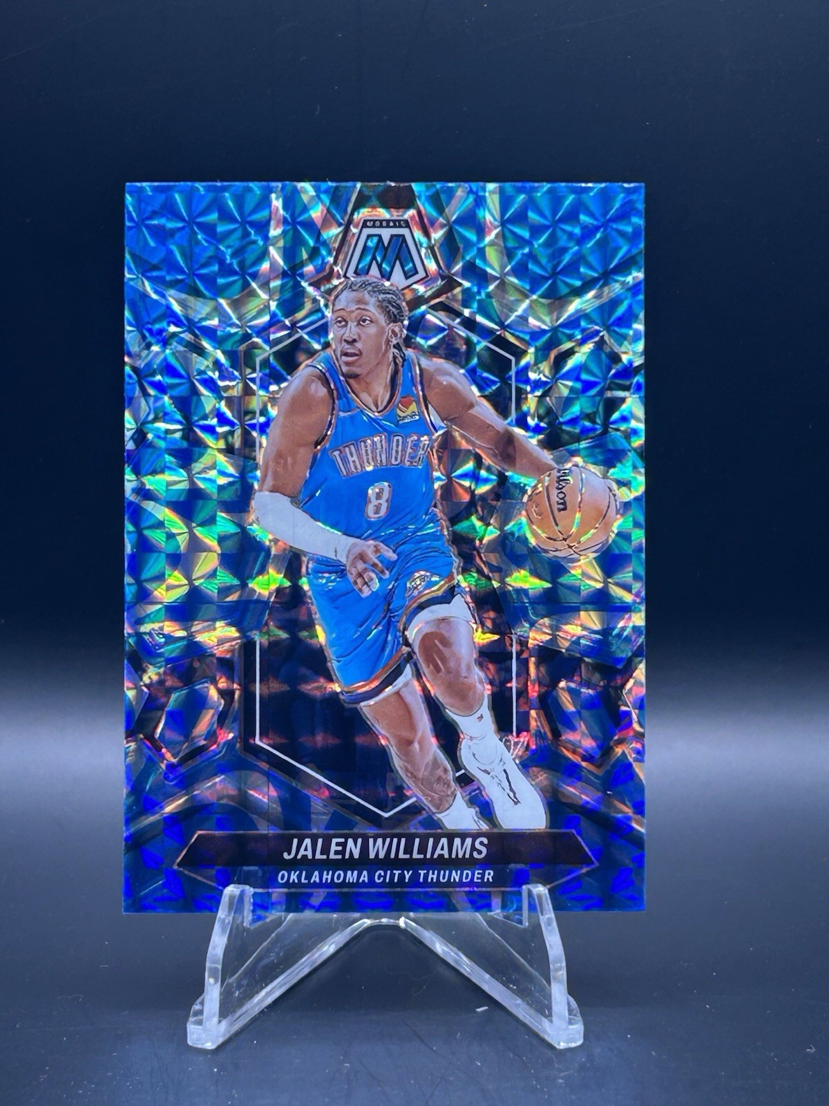 2023-24 Panini Mosaic Jalen Williams Reactive Blue #41 Oklahoma City Thunder