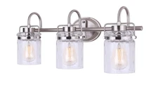 Canarm IVL707A03 Arden 3 Light 25"W Bathroom Vanity Light - Nickel