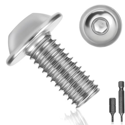 Screws M6 x 10 Edelstahl 25 Stück Flachkopf  7380 V2A Hardware